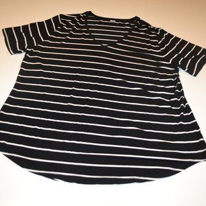 Old Navy Luxe Pull On Tank Top Black & White Strip